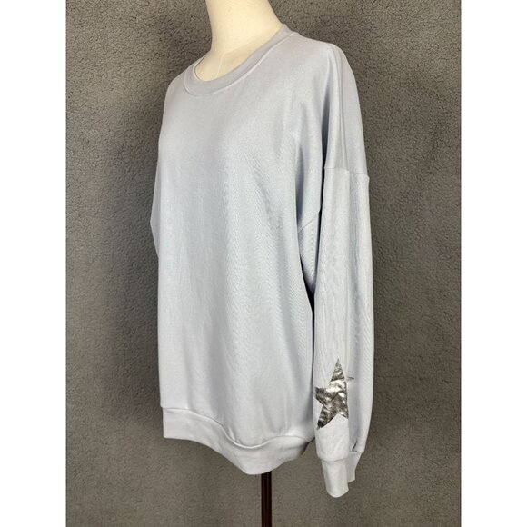 Self Esteem Juniors Women's Star Power Cozy Fleece Lined Sweatshirt Blue XL NWT - Picture 4 of 8